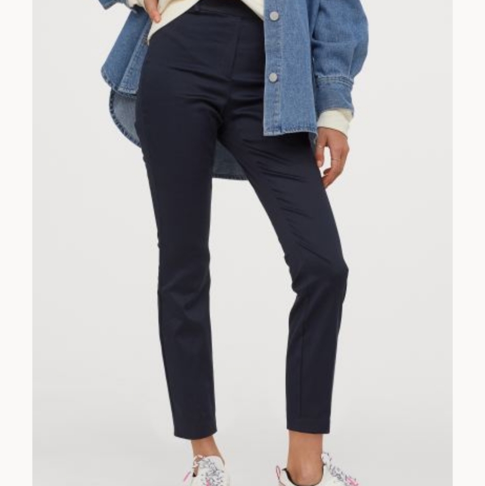 H&M dress pants with side zipper - dark blue